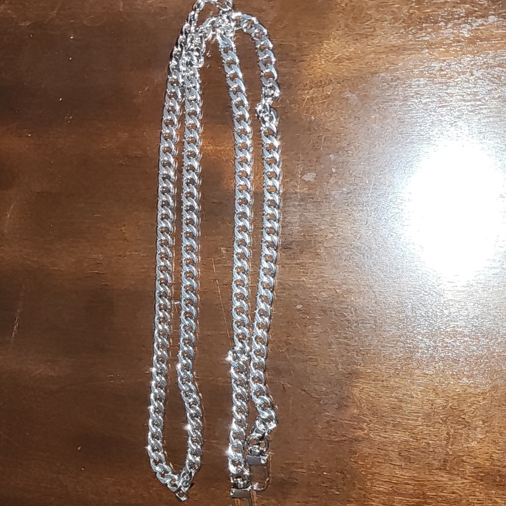 Silver Tone Replacement Bag Strap/Chain